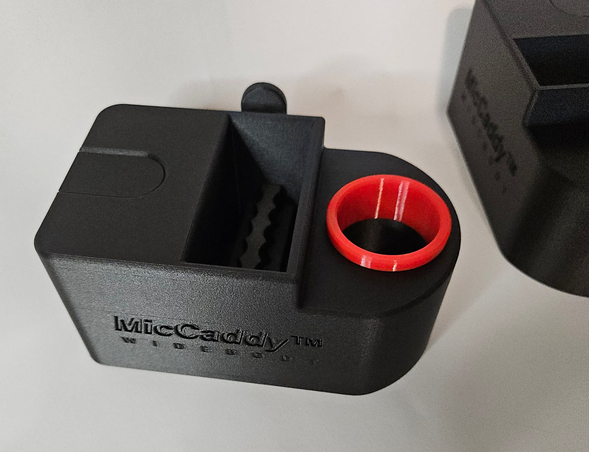 MicCaddy™ Widebody Front Style Mic/Bodypack/Earbud Holder